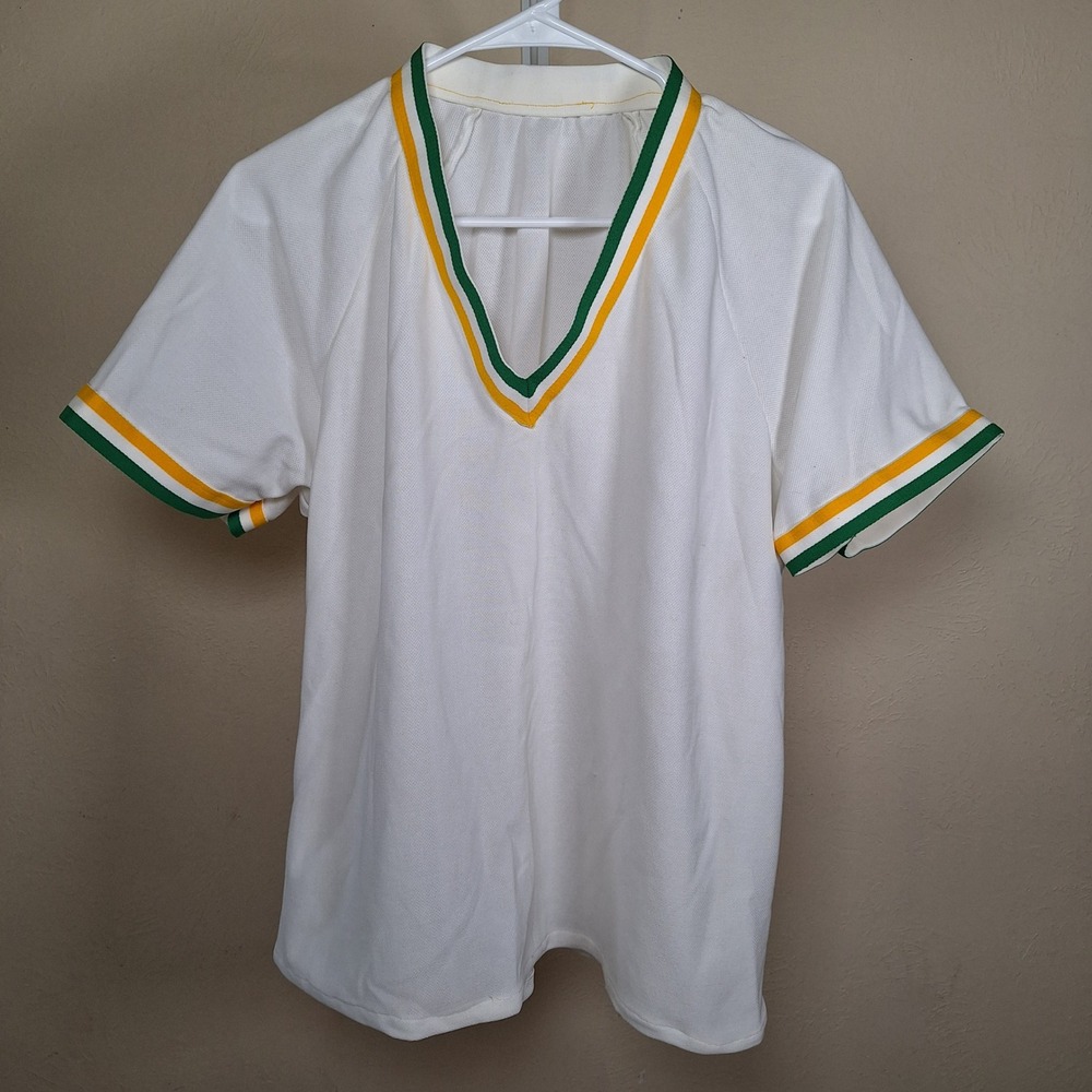 Vintage Sports Varsity College V Neck Warm Up Gym Jock V Neck Shirt Handmade